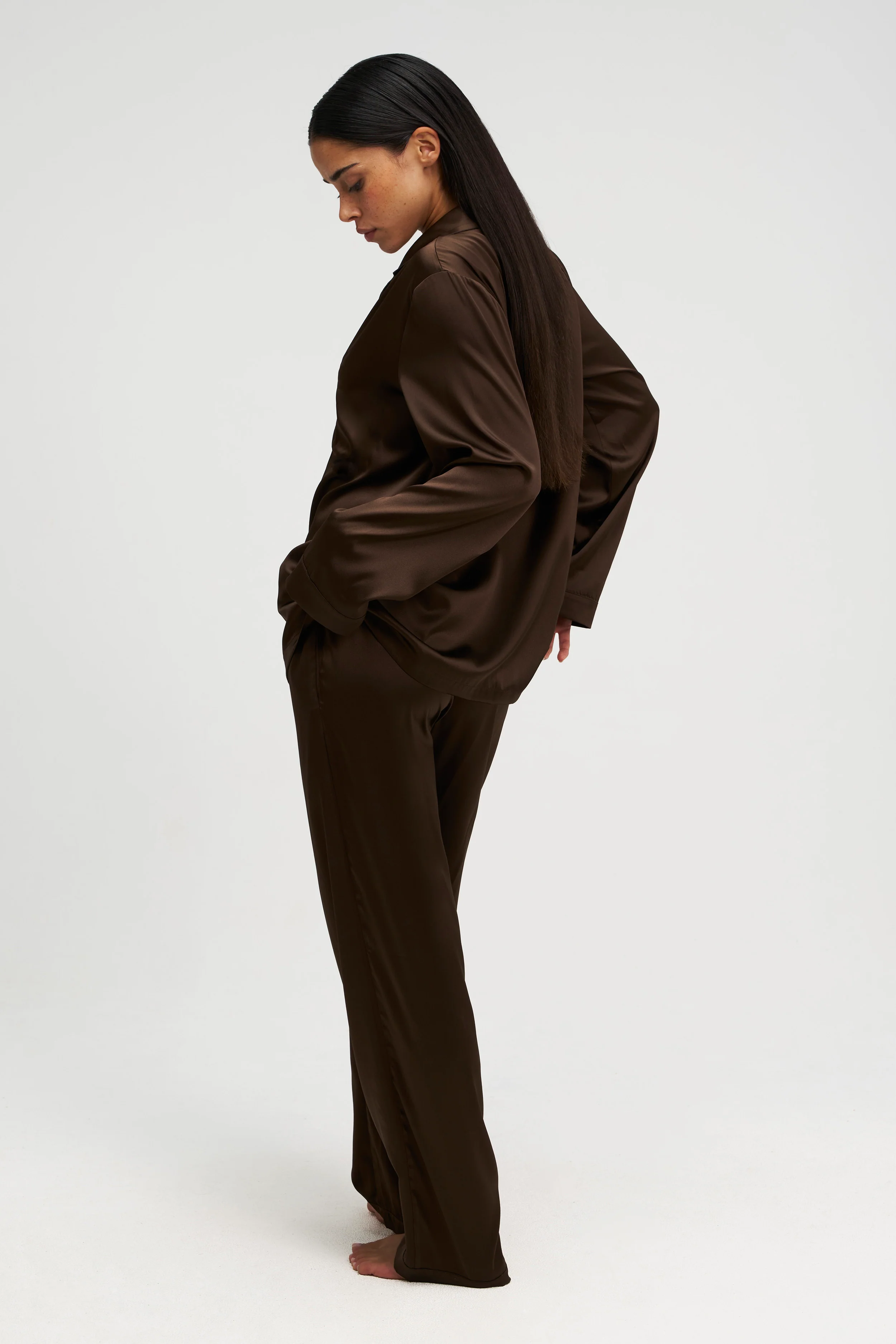 Long Premium Silk PJ Set - Image 5