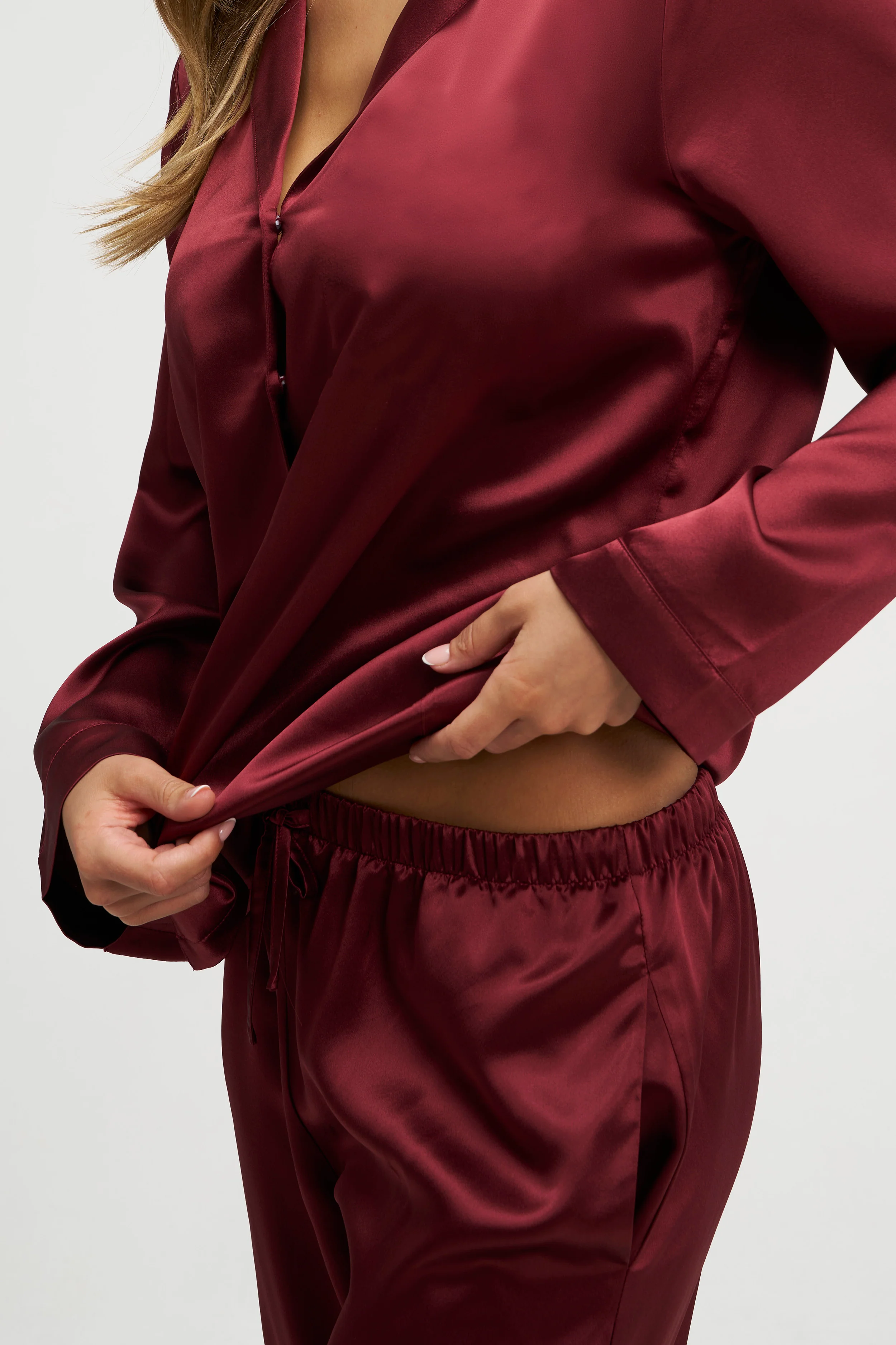 Long Premium Silk PJ Set - Image 4