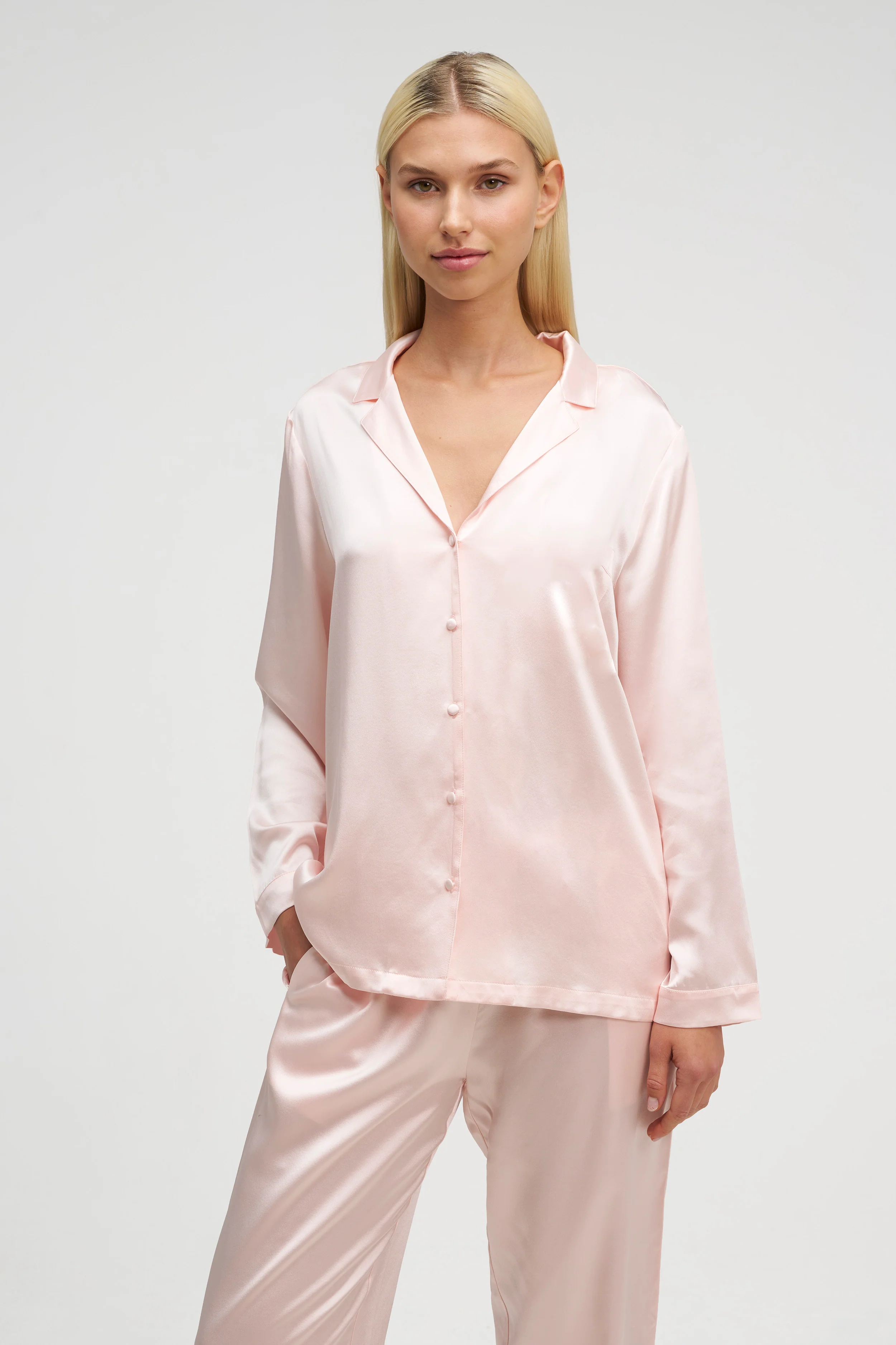Long Premium Silk PJ Set - Image 5