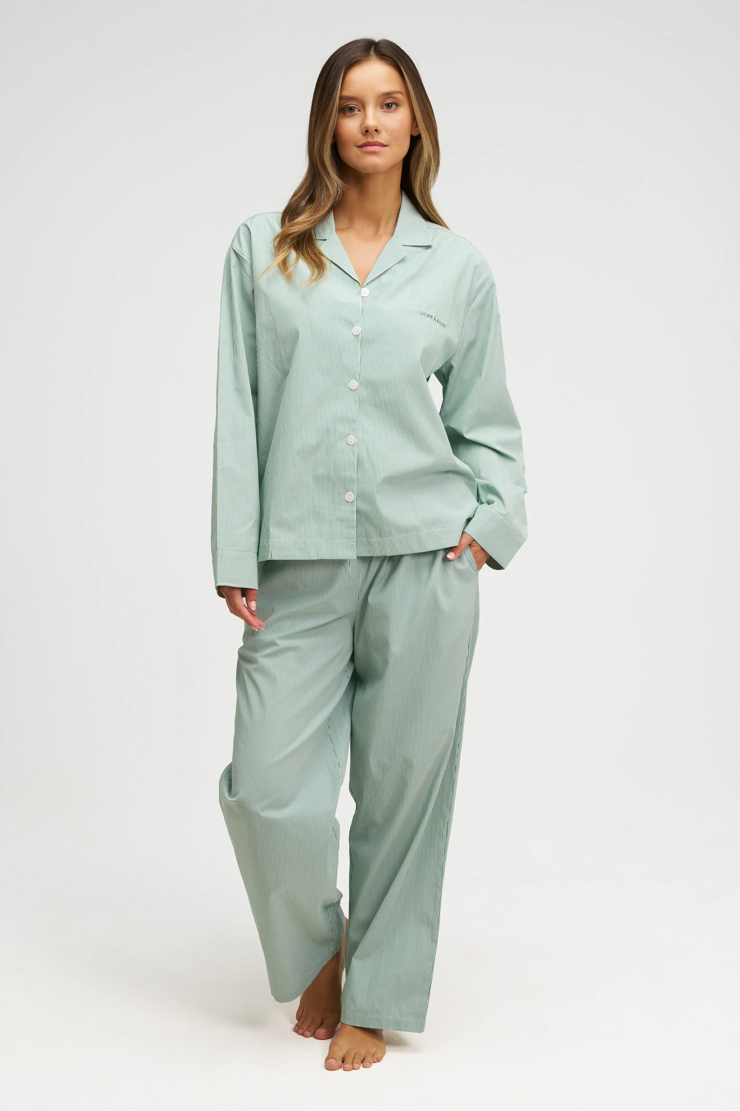 Long Premium Striped PJ Set