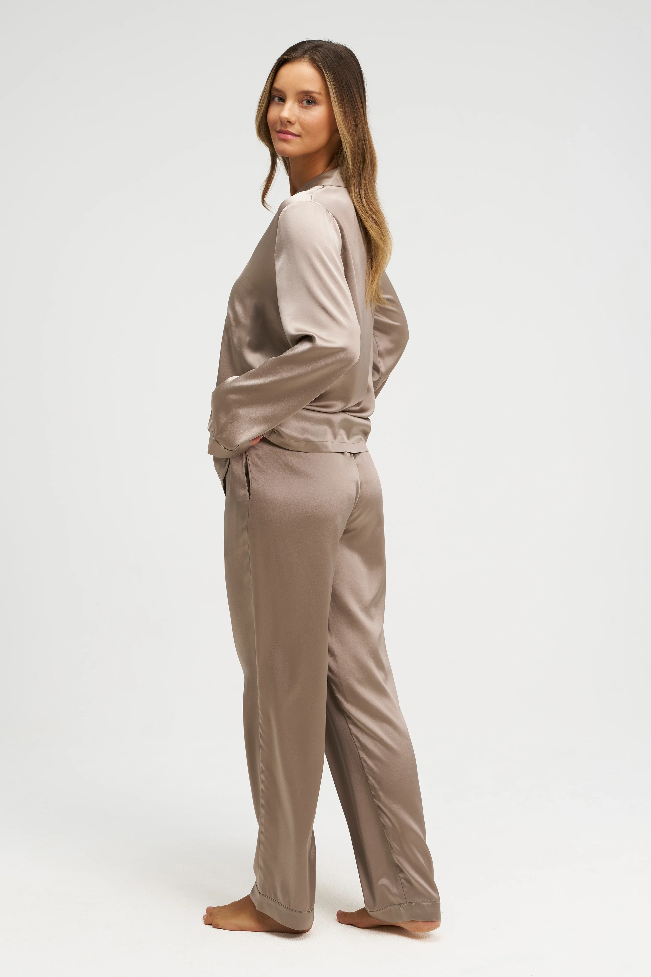 Long Premium Silk PJ Set - Image 3