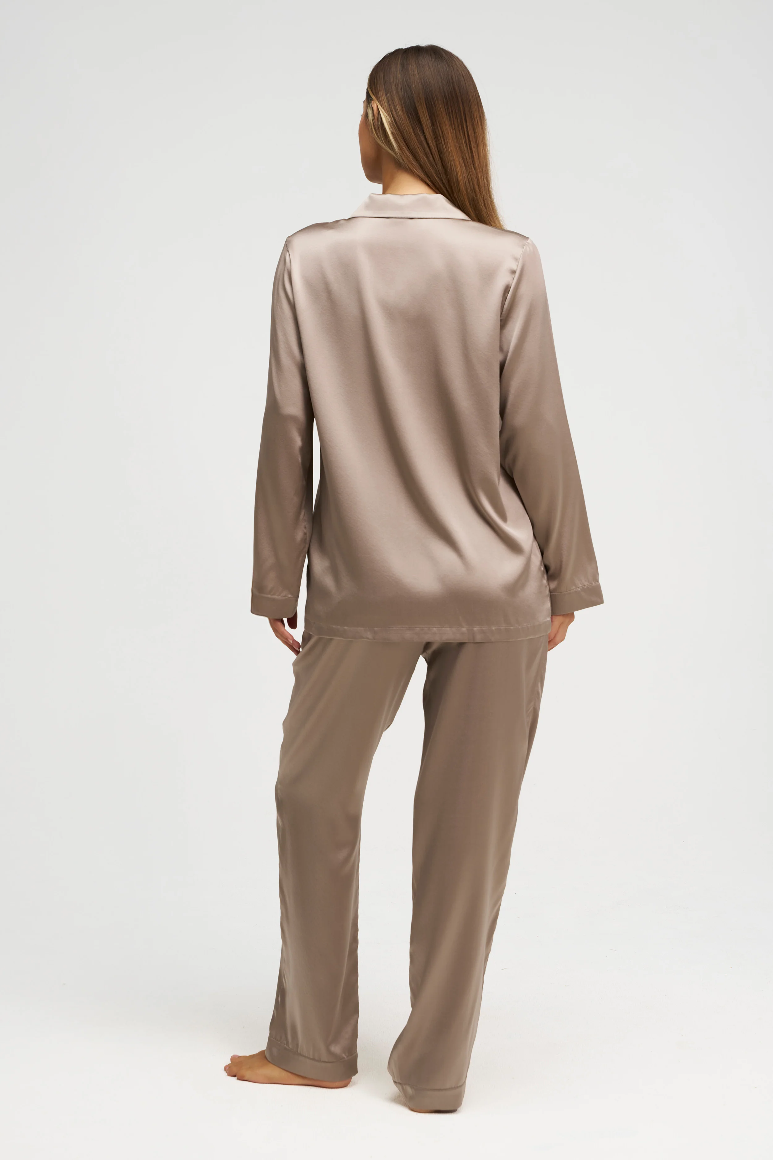 Long Premium Silk PJ Set - Image 4
