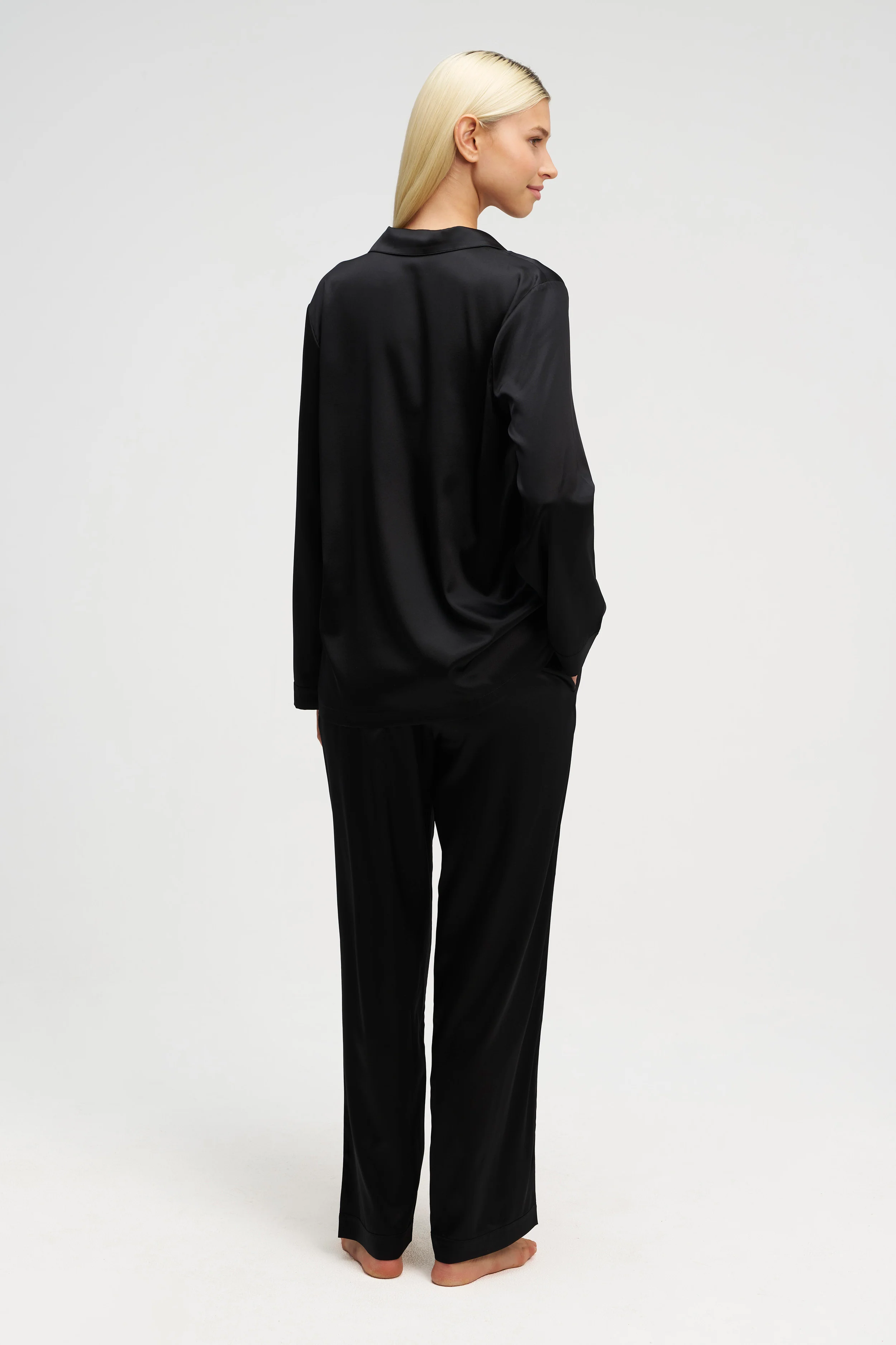 Long Premium Silk PJ Set - Image 3